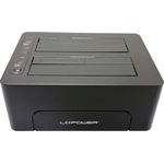 LC-Power LC-DOCK-C-V2 2,5/3,5" SATA3 USB-C 3.2 Gen2×1 dokkoló fekete