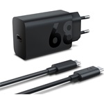 LENOVO hálózati töltő Type-C aljzat (68W, PD gyorstöltő + Type-C kábel) FEKETE (Gigapack csomagolás)