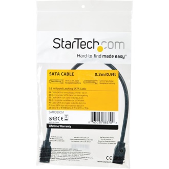 StarTech SATA3 -> SATA3 F/F adatkábel 0.3m fekete kerek