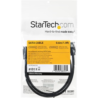 StarTech SATA3 -> SATA3 F/F adatkábel 0.6m fekete kerek
