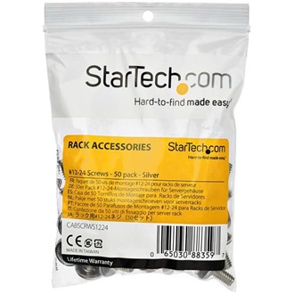 StarTech CABSCRWS1224 Nickel-plated 12-24 Server Rack Screw Pack csavarkészlet 50db