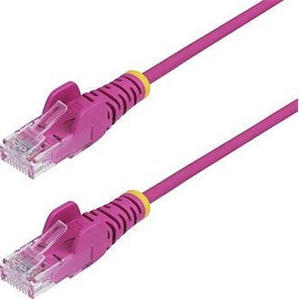 StarTech RJ45 CAT6 UTP -> RJ45 CAT6 UTP M/M adatkábel 15m rózsaszín slim
