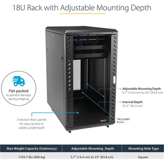 StarTech 18U SERVER RACK CABINET .