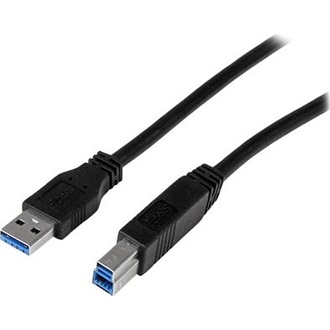 StarTech USB-A 3.2 Gen1 -> USB-B 3.2 Gen1 M/M adatkábel 1m fekete USB-IF