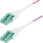 StarTech LC Duplex -> LC Duplex M/M adatkábel 1m rózsaszín OM4 Multimode, 50/125µm, 40G/100G