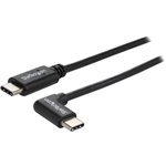 StarTech USB-C -> USB-C M/M adatkábel 1m fekete egyenes/90°