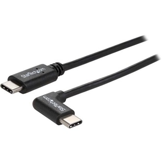 StarTech USB-C -> USB-C M/M adatkábel 1m fekete egyenes/90°