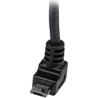 StarTech USB-A 2.0 -> USB-B 2.0 micro M/M adatkábel 1m fekete egyenes/90° fel