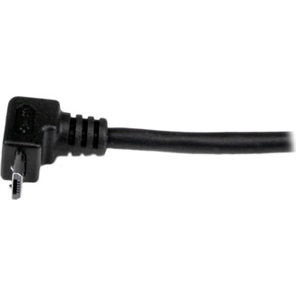 StarTech USB-A 2.0 -> USB-B 2.0 micro M/M adatkábel 1m fekete egyenes/90° fel