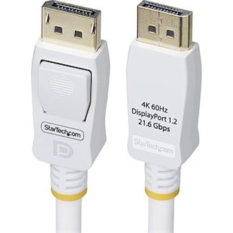 StarTech DisplayPort 1.2 -> DisplayPort 1.2 M/M video kábel 1.8m fehér