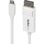 StarTech USB-C / Thunderbolt -> DisplayPort 1.2 M/M video kábel 2m fehér