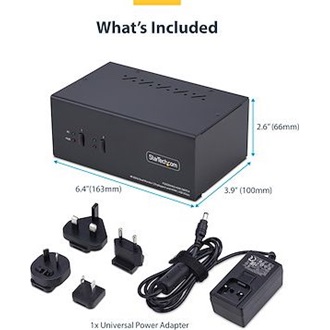 StarTech 2-PORT DISPLAYPORT + HDMI KVM DISPLAYPORT + HDMI 4K 60HZ