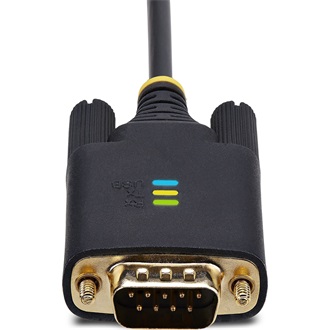 StarTech USB-A 2.0 -> 2db Serial RS-232 DB9 M/M adatkábel 4m fekete-szürke