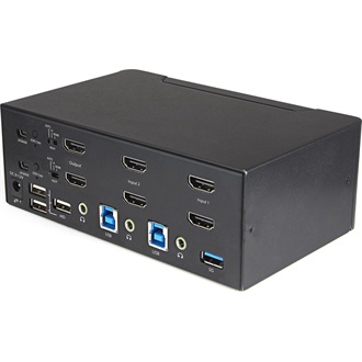 StarTech 2 Port Dual Monitor HDMI KVM Switch - 4K 60Hz Ultra HD HDR