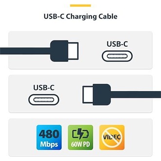 StarTech USB-C -> USB-C M/M adatkábel 0.3m fekete