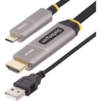 StarTech AOC USB-C -> HDMI 2.0 M/M aktív video kábel 9.1m fekete-szürke