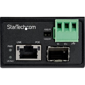 StarTech 30W POE+ FIBER TO ETHERNET MEDIA CONVERTER