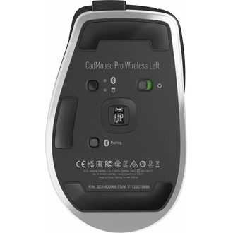 3Dconnexion CadMouse Pro Wireless Left optikai USB / Bluetooth / vezeték nélküli egér + tok fekete-szürke