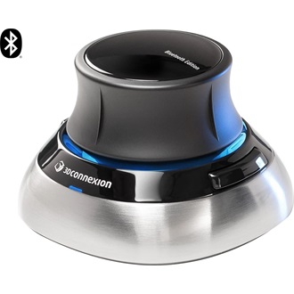 3Dconnexion SpaceMouse Wireless Kit 2 optikai Bluetooth / vezeték nélküli 3D egér + egér + tok fekete + egérpad