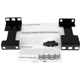 StarTech 4IN RACK DEPTH ADAPTER - 1U .