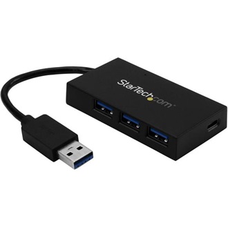 StarTech HB30A3A1CFB 4-portos USB3.0 - USB-C hub fekete