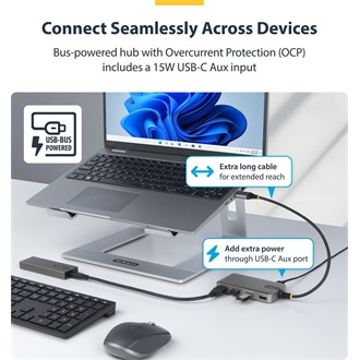 StarTech 4-PORT USB-A HUB 5GBPS HUB ADAPTER
