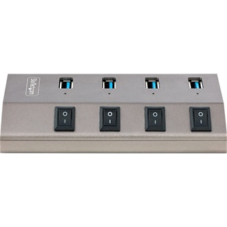 StarTech 4-PT USB HUB W/ON/OFF SWITCHES WITH INDIVIDUAL ON/OFF SWITCHES