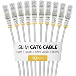 StarTech 50CM GRAY SLIM CAT6 CABLE PACK .