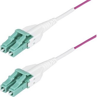 StarTech LC Duplex -> LC Duplex M/M adatkábel 50m rózsaszín OM4 Multimode, 50/125µm, 40G/100G