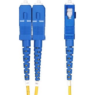 StarTech LC Duplex -> SC Duplex M/M adatkábel 5m sárga OS2 Single Mode, 9/125µm, 100G