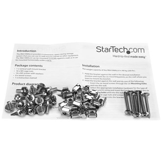 StarTech 6U WALL MOUNT RACK BRACKET STEEL LOW-PROFILE WALL-BRACKET