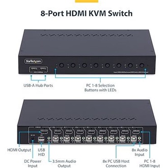 StarTech 8-PORT HDMI KVM SWITCH HDMI 2.0 KVM 4K 60HZ