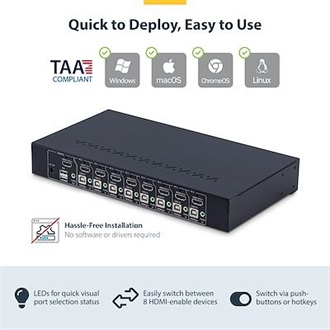 StarTech 8-PORT HDMI KVM SWITCH HDMI 2.0 KVM 4K 60HZ