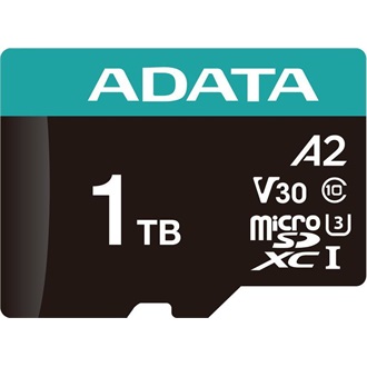 ADATA 1024GB Premier Pro (+adapter) UHS-1 U3  V30 A2 vízálló ütésálló microSDXC memóriakártya BOX fekete