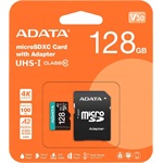 ADATA 128GB Premier Pro (+adapter) UHS-1 U3  V30 A2 vízálló ütésálló microSDXC memóriakártya BOX fekete