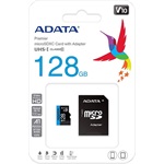 ADATA 128GB Premier (+adapter) UHS-1 Class10 V10 microSDXC memóriakártya BOX fekete
