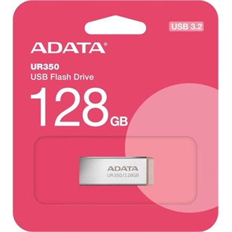 ADATA 128GB UR350 USB-A 3.2 Gen1 pendrive BOX ezüst-barna
