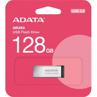 ADATA 128GB UR350 USB 3.2 Gen 1 pendrive BOX ezüst-fekete