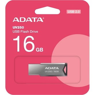 ADATA 16GB UV250 USB-A 2.0 pendrive BOX ezüst