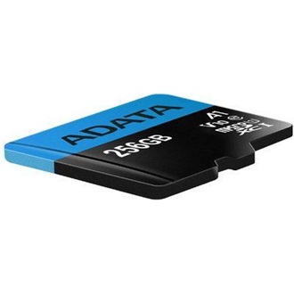 ADATA 256GB Premier (+adapter) UHS-1 Class10 V10 microSDXC memóriakártya BOX fekete