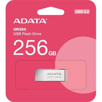 ADATA 256GB UR350 USB-A 3.2 Gen1 pendrive BOX ezüst-barna