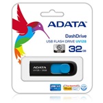 ADATA 32GB DashDrive UV128 USB 3.0 pendrive BOX fekete-kék
