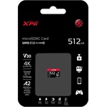 ADATA 512GB XPG UHS-1 Class10 U3 V30 A2 microSDXC memóriakártya BOX fekete-piros
