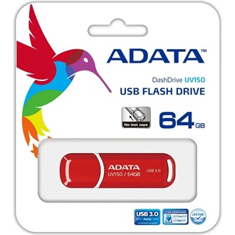 ADATA 64GB UV150 USB-A 3.2 Gen1 pendrive BOX piros
