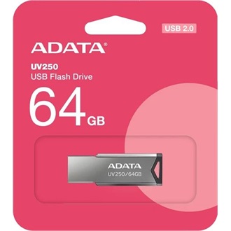 ADATA 64GB UV250 USB-A 2.0 pendrive BOX ezüst