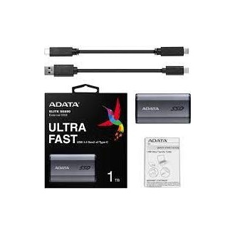 ADATA Elite SE880 1TB USB-C 3.2 Gen2×2 M.2 2280 külső SSD szürke (Titanium Gray)