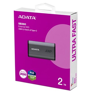 ADATA Elite SE880 2TB USB-C 3.2 Gen2×2 M.2 2280 külső SSD szürke (Titanium Gray)