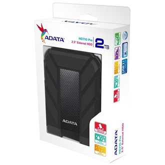 ADATA HD710 Pro 2TB USB3.1 2,5" vízálló ütésálló külső HDD fekete