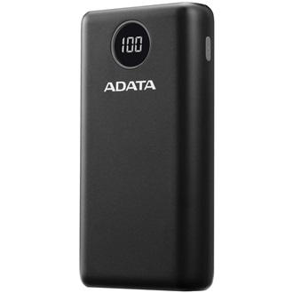 ADATA P20000QCD 20000mAh LiPo powerbank fekete (QC3.0/PD3.0)