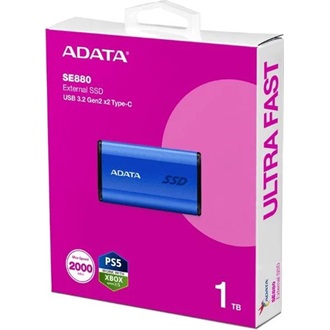 ADATA SE880 1TB USB-C 3.2 Gen2×2 külső SSD kék